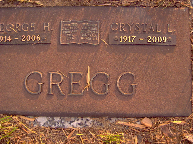Headstone for Gregg, Crystal